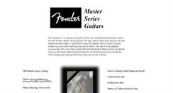 Desktop Screenshot of masterseriesguitars.com